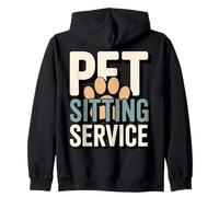 Professional Pet Sitting Service Animal Dog Cat Sitter Zip Hoodie