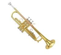Professional Phosphor Bronze Mouthpiece Pipe B Flat Lacquer Gold Trumpet Playing Instrument Adult Musical Instrument
