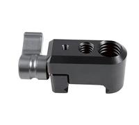 Professional Photography Clamp with Double Thread Slots 1/4 3/8 Aluminum Rails Mount for Secure Camera Equipment Attachment Slider Stabiliser Brackets Tripods Adapter Tool Less Photography Alloy