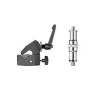 Professional Photography Studio Clamp Set With 5/8" Studs And 2.1" Jaw Capacity For Camera Lighting Mounts Ratchets Handle Studio Clamp