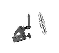 Professional Photography Studio Clamp Set With 5/8" Studs And 2.1" Jaw Capacity For Camera Lighting Mounts Round Tube Lighting Clamp