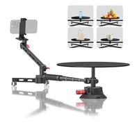 Professional Photography Turntable,360 Degree Rotating Phone/Camera Slider,With Adjustable Arm & Suction Cup Base, Horizontal Surround,For Unboxing Videos, Social Media Reels