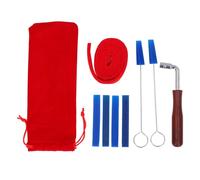 Professional Piano Tuner Kit, 8PCS Set Universal Piano Tuner Hammer Mute Kit with Stainless Steel Tuning Wrench and Rubber Mutes, Extended Tuning Bar for Students, Teachers and Pro