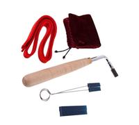 Professional Piano Tuning Kit 6 Pc. Maintenance Tools | Wood Handle Tuner Wrench Hammer | Piano Tune Fixing Tool | for DIY Piano Maintenance | Suitable for Experts & Beg
