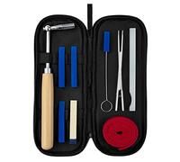 Professional Piano Tuning Tuner Kit, Piano Tuner Hammer Mute Tool with Felt Temperament Strip and Rubber Mutes Clamp, Piano Tuning Tools with Case