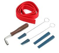 Professional Piano Tuning Tuner Tool Kit, Rubber Piano Mutes Piano Keyboard Tuning Kit, Including 1 x Tuning Hammer, 1 x Temperament Strip, 2 x Mutes Handles, 2 x Long Rubber Mutes