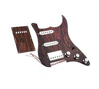 Professional Pickguard Pickup SSH Guitar Prewired Pickguard With Alnico 5 Pickups Set Rosewood Grain Silver Pickup Cover For Electric Guitar
