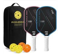 Professional Pickleball Paddle -T700/T300 Carbon Fiber with 3K Weave & Textured Grit Surface | USAPA Approved | 16/13mm Polymer Honeycomb Core for Power, Control & Ultimate Spin (T700,pink&Purple)