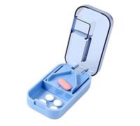 Professional Pill Cutter and Splitter, Cutting & Storage 2-in-1 Precision Tablet Cutter with Stainless Steel Blade for Small and Large Pills - Portable Pill Dispenser for Accurate Cutting, Blue