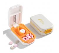 Professional Pill Cutter for Small & Large Pills - Cutting & Storage 2 in 1 Tablet Cutter for Pills Accurate Cutting - Portable Pill Splitter with Blade and Storage Compartment for Travel & Daily Use