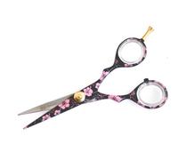 Professional Pink Hairdressing Scissors 5 inch (12 cm), Beautiful Flowers