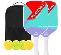 Professional Pink Pickleball Paddle Set of 2, T700 Carbon Fiber 16 mm PP Honeycomb Core, Comfort Grip, Bag & 4 Balls - Perfect Pickleball Gifts for Women (Red Pickleball Paddles Set of 2)