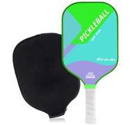 Professional Pink Pickleball Paddle Set of 2, T700 Carbon Fiber 16 mm PP Honeycomb Core, Comfort Grip, Bag & 4 Balls - Perfect Pickleball Gifts for Women (Green Pickleball Paddles Set of 1)