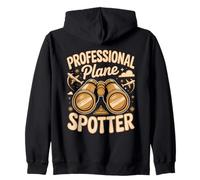 Professional Plane Spotter Jet Planes Aviation Zip Hoodie