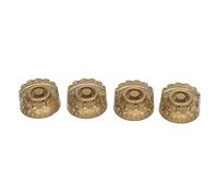 Professional Plastic Guitar Knob, 4Pcs Set with 24 Fine Splines for 24 Spline Split Shaft, Ideal for Guitar or Bass (Yellow)