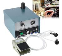 Professional Pneumatic Engraving Machine - Dual-Head Jewelry Graver with Foot Pedal Control, Adjustable Speed 0-4000 RPM, Air Engraver for Metal, Gold, Silver, Stone & Wood