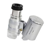 Professional Pocket Size Microscope with LED Light for Coin Stamps Appraisal Includes Leather Case Jeweler Magnifier with Light