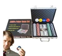 Professional Poker Chips Set with Aluminum Carrying Case for Texas Hold'em, Blackjack, Card Nights, Game Room, Club Events