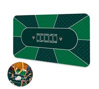 Professional Poker Mat 180 x 90 cm, Texas Hold'em Poker Rugs, Deluxe Poker Table Mat, Poker Table Cover, Blackjack Mat, Includes Carry Bag for Real Casino Feeling (Green 240 x 120 cm)