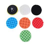 Professional Polishing Buffing Pad Wheel Kit High Density Wool Sponge Polishing Wheel for Car Detailing and Metal Polishing Black Blue Red Orange Green White 6inch 5.9in 30mm 1.2in