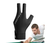 Professional Pool Gloves - 18.5 x 9 cm - Polyester Spandex - Breathable Three-Finger Gloves, Sweat Absorbent and Non-Slip Gloves for Pool, Left Hand, Men and Women