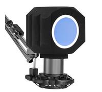 Professional Pop Filter Isolation Ball For Microphone，Microphone Isolation Ball Effectively Reduces Noise And Reflection（Double Layer Filtration, Blue）