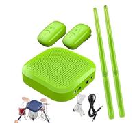 Professional Portable Air Drum: Silent Electronic Kit with VR Sound Simulation, Durable Build & App Support(Green)