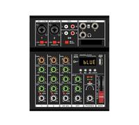 Professional Portable Digital Dj Console with USB Mixer Border Live Singing 4 Channel Black 1 PCS