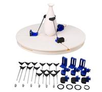 Professional Pottery Centering Clamp Set - Adjustable Tools with Auxiliary Clips for Sculpting & Repair, Essential Wheel Accessory for Ceramics