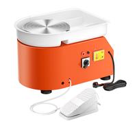 Professional Pottery Wheel Machine 25cm, Electric Clay Wheel with Foot Pedal Control, 0-300RPM, Removable Water Basin for Adults Beginners & Students