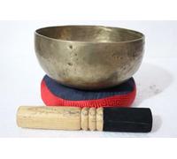 Professional Pre Tuned Hand Hammered Himalayan Singing Bowl Meditation Healing Bowl With Mallet And Silk Cushion Made in Nepal (6 inch)