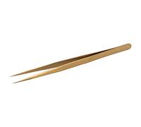 Professional Precision Tweezers Anti Resistant Fine Tip Electronics Repair Tool for PCB Motherboard Watch Repair Aluminum Alloy Micro Soldering Kit (Gold)
