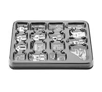 Professional Presser Feet Set, Sewing Machine Accessories, 16PCS MultiFunction Presser Feet for Juki Elna, Hard Metal Sewing Feet with Various Functions for Blouses D (carton packaging)
