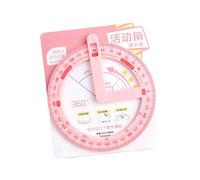Professional Protractor for Technical Drawing 360degree Flexible Arm Nonslip Base School Laboratory Essential Protractor