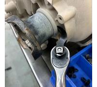 Professional Pry Bar Wrench Adapter Head for 3/8 Drive Ratchet Designed to Handle Heavy Duty Half Shaft Removal Tasks with Gloves