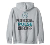 Professional Pulse Checker Funny Nurse EMT Zip Hoodie