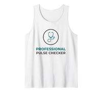 Professional Pulse Checker Funny Nurse Paramedic Tank Top