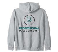 Professional Pulse Checker Funny Nurse Paramedic Zip Hoodie