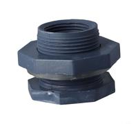 Professional PVC Bulkhead Fitting Internal Thread Garden Socket for Water Tank Aquarium Pool Drain 1 Inch(1 inch)