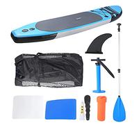 Professional PVC Inflatable Paddle Board Lightweight Stand Up Surfboard with Air Pump for Surfing Enthusiasts Blue and Black 285x83cm