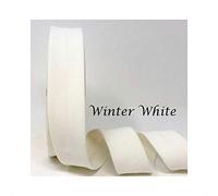 Professional Quality 30mm Double Fold Velvet Bias Binding Sold by The Metre. Sewing, Crafts, Trim. in Ribbon Queen Packaging (Winter White)