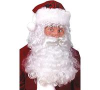 Professional Quality white Santa Claus Father Christmas wig, beard and eyebrow set