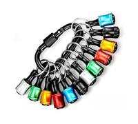 Professional Quick-Change Extension Bar Set: 12pc 1/4" Hex Screwdriver Bit Holder with Push-Button Lock & Lightweight Aluminum Design