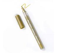 Professional Quick Dry Nail Art Pen for DIY French Tip Design - Ultra Fine Tip Precision Brush for Intricate Dots, Lines & Detailing with Smudge-Proof Long Lasting Formula (golden)