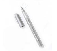 Professional Quick Dry Nail Art Pen for DIY French Tip Design - Ultra Fine Tip Precision Brush for Intricate Dots, Lines & Detailing with Smudge-Proof Long Lasting Formula (silvery)