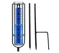 Professional Rain Gauge - Stratus Precision Rainfall Measurement Tool, 4-Inch Capacity, Durable Polycarbonate Construction | NWS, Mountable on Post or Fence, Ideal for Garden, Lawn, Yard, Ac