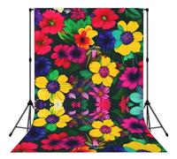 Professional Rainbow Flowers pattern Print Photography Backdrop for Portrait Sessions,Studio Use and Event Decor