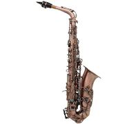Professional Red Bronze EB Saxophone Vintage Bend E-Flat Alto Saxophone Sax Abalone Shell Key Carve Pattern with Case Gloves Straps Brush