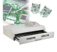 Professional Reflow Soldering Machine T962, 110V/220V Infrared Heating with Hot Air Circulation, Automatic Reflow Oven for Electronics Repair and Assembly