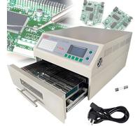 Professional Reflow Soldering Machine T962, 110V/220V Infrared Heating with Hot Air Circulation, Automatic Reflow Oven for Electronics Repair and Assembly